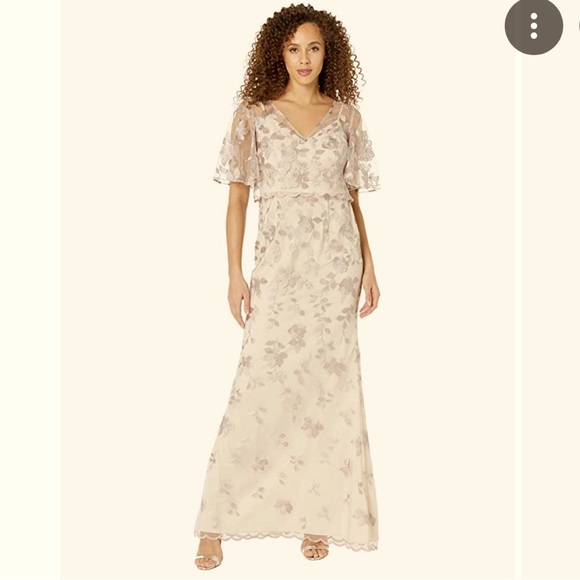 Adrianna Papell Embroidered Floral Mermaid Gown - Picture 4 of 13